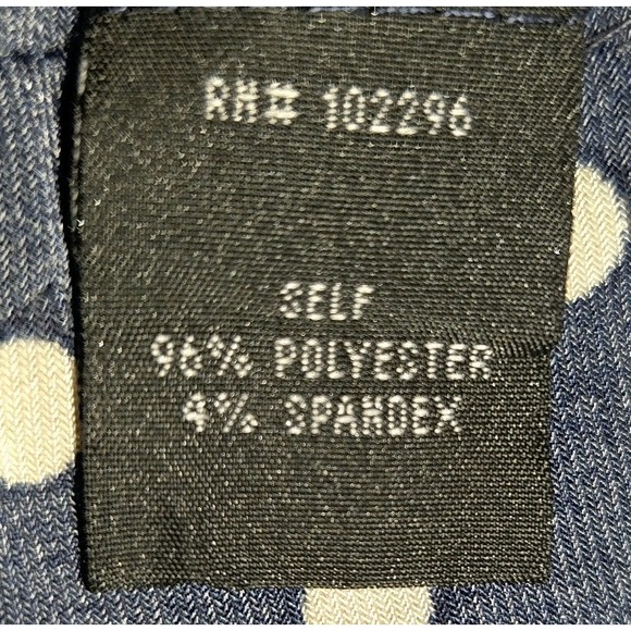 Connected Polka Dot Women's Size 8 Faux Wrap Dress Sleeveless Navy Blue & Ivory - Picture 4 of 9